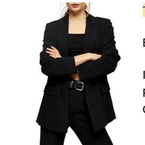 Topshop Black Blazer with Notched Lapels